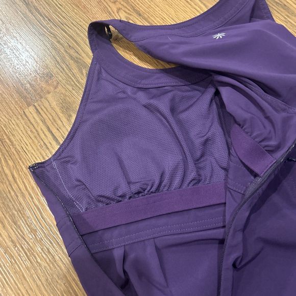 Athleta Dress Womens 6 Voyage Day Athleisure Workout Yoga Sporty Stretch Purple - Picture 5 of 7